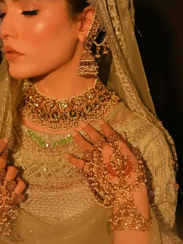 Elegant Nikkah outfit with Jewelry for Your Nikkah