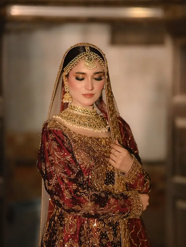 Kundan Polki Gold Bridal Set Pakistan
