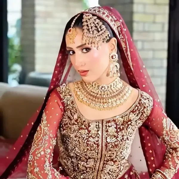 SEO Alt Tag: Indian Wedding Jewelry Set by Daas Jewellery – Luxury Kundan Bridal Necklace Set for Wedding Shopping in Pakistan & Worldwide